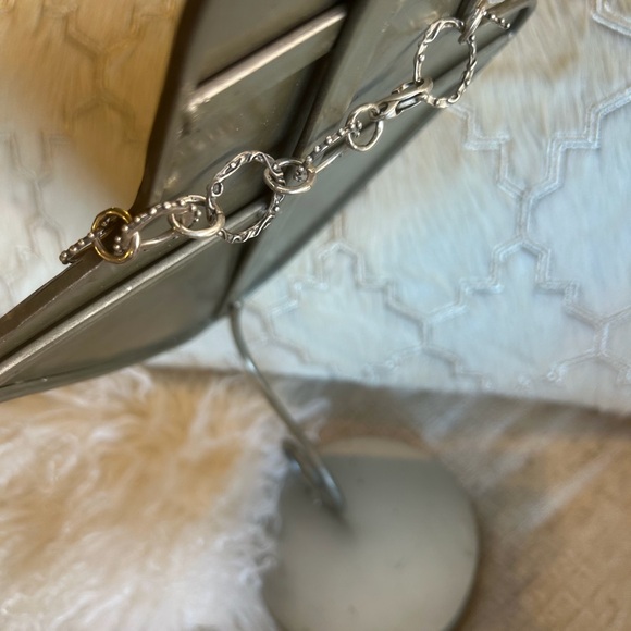 Striking 925 Sterling Silver Stamped Designer Looped Necklace. Very unique! - Picture 14 of 16